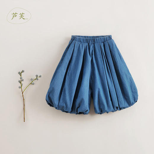 【马克珍妮 芦芙】春装新款 女童休闲花苞型八分裤230232 商品图1