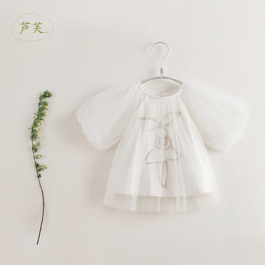 【马克珍妮 芦芙】春装新款 女童兔子印花九分袖T恤230366 商品图1
