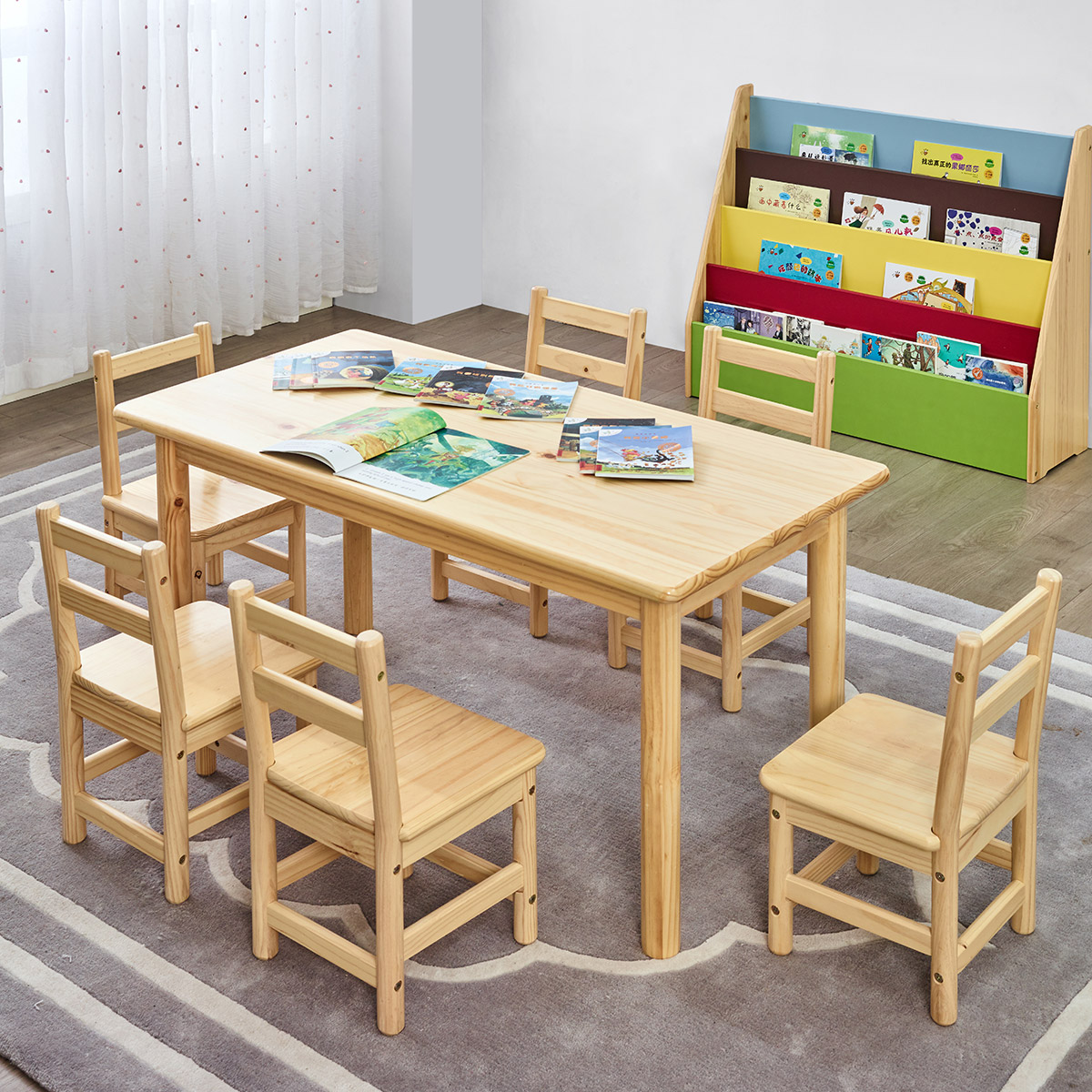 喜梦宝儿童桌椅套装幼儿园桌子宝宝玩具桌幼儿阅读学习书桌小椅子