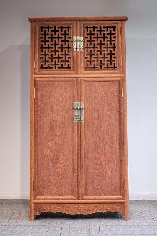红桥红  家具严选  缅甸花梨（大果紫檀）  【183 攒万字纹 圆角柜】 商品图2