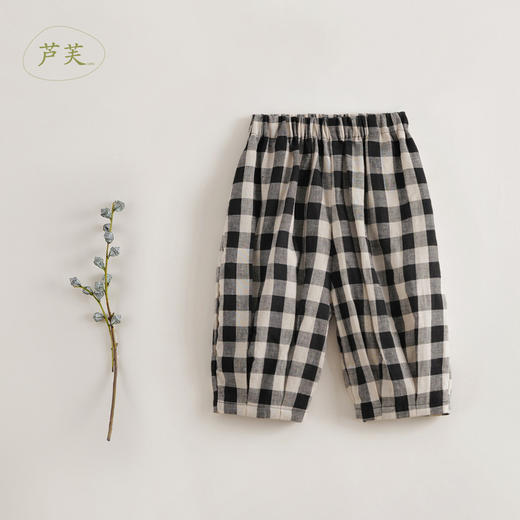 【马克珍妮 芦芙】春装新款 女童设计感褶皱宽松休闲裤230225 商品图3