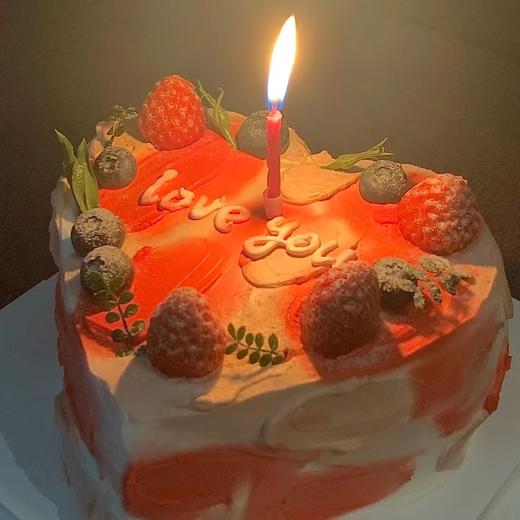 黑巢-黑巢-爱你的炽热的心生日蛋糕生日蛋糕 商品图1