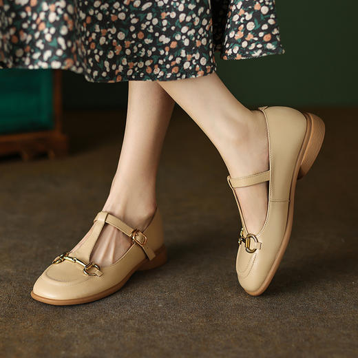 时尚气质，里外全皮玛丽珍鞋YF-A3056 商品图0