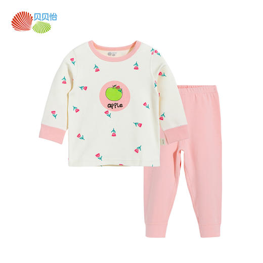 贝贝怡女童睡衣女孩家居服套装春秋季宝宝保暖内衣儿童秋衣秋裤223T2524 商品图6