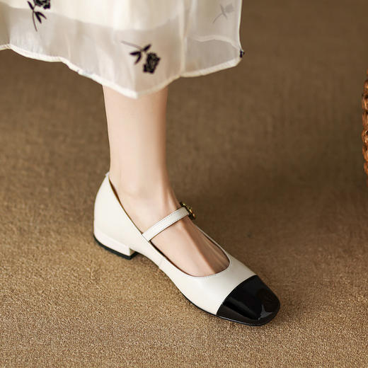 时尚拼色系，玛丽珍鞋一字扣女鞋YF-A1067 商品图1