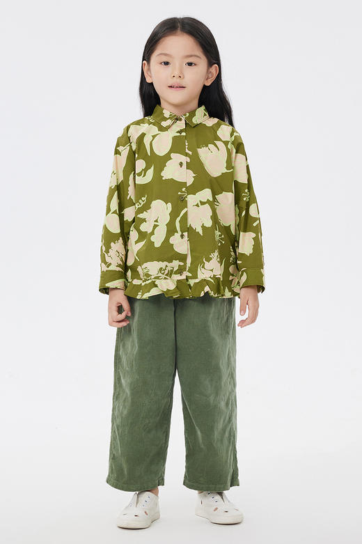 jnby  23年春款  简约百搭水洗绒布直筒长裤  1N2E14230 商品图0