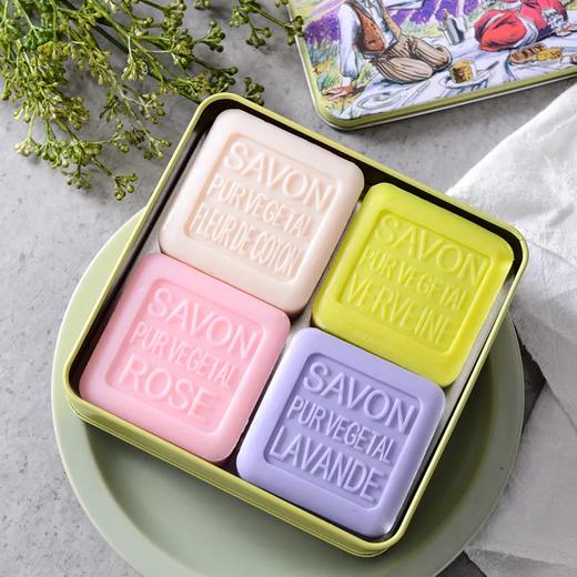 【预售急单慎拍】法国原装格拉斯植物香氛精油香皂100g*4块装节日礼盒 商品图0