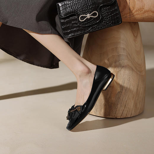 时尚气质，里外全真皮平底单鞋YF-D2067-10 商品图5