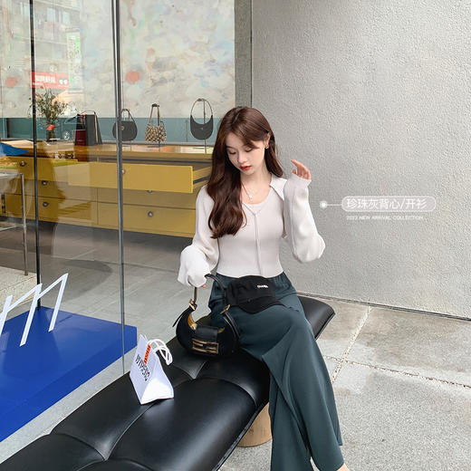 金蘑菇菇【冰椰曲奇防晒坎肩】亚麻冰凉小坎肩针织背心防晒 商品图2