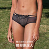 HSIA遐内裤女仿丁字裤花芽绑带性感蕾丝轻薄网纱纯棉裆中腰平角裤【青青绿叶】 商品缩略图3