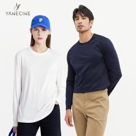 YANECINE 匹马棉情侣长袖T恤