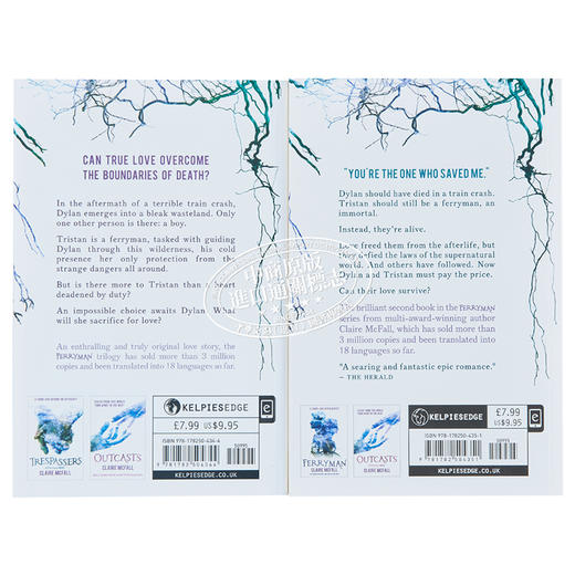 摆渡人 2册套装 全英文原版小说书 Ferryman Trespassers摆渡人 新版 摆渡人2 重返荒原 克莱儿麦克福尔 英语阅读书籍 商品图1