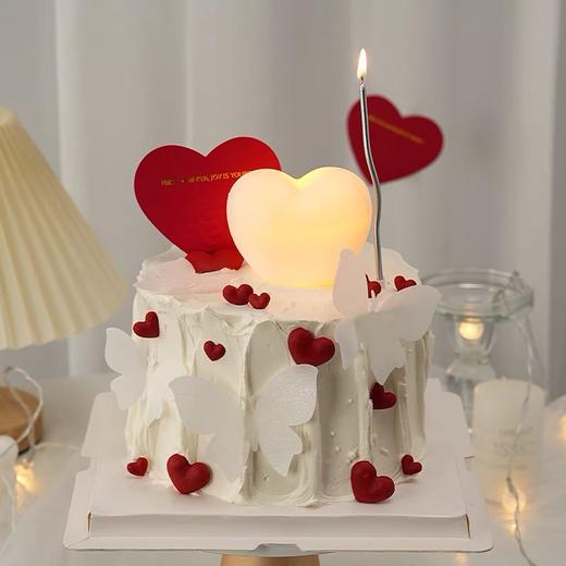 发光爱心灯一鲜奶动物奶油蛋糕 商品图0