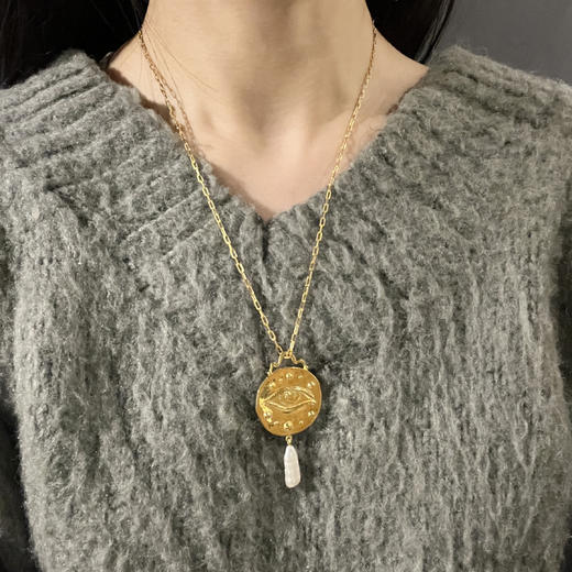 北京仓｜Paola Vilas-Germaine-双面金币 珍珠 项链［巴西设计师］ 商品图3