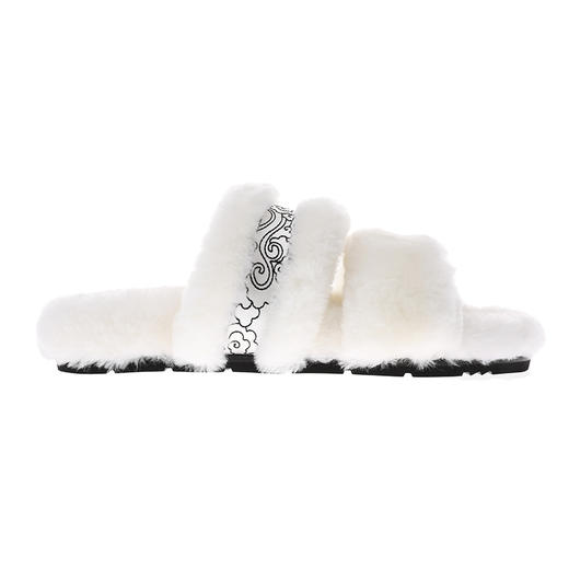 sheme新中式云上系列进口羊毛刺绣拖鞋可定制 商品图0