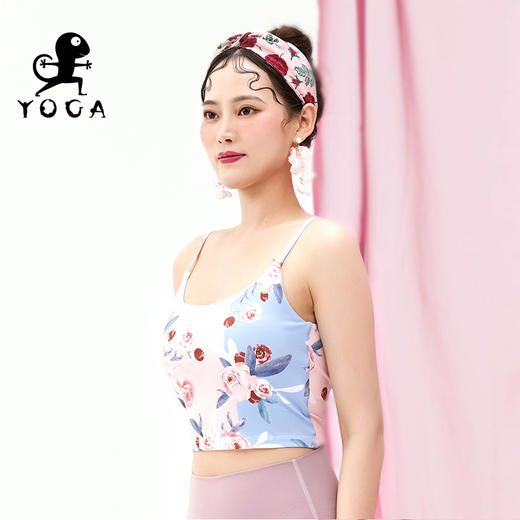 壁虎瑜伽【瑰丽】U型聚拢吊带背心（有胸垫）清仓不退不换 商品图4