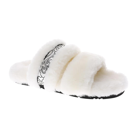 sheme新中式云上系列进口羊毛刺绣拖鞋可定制 商品图4