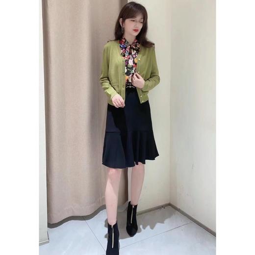 3楼 玖姿芥末绿开衫 商品图0