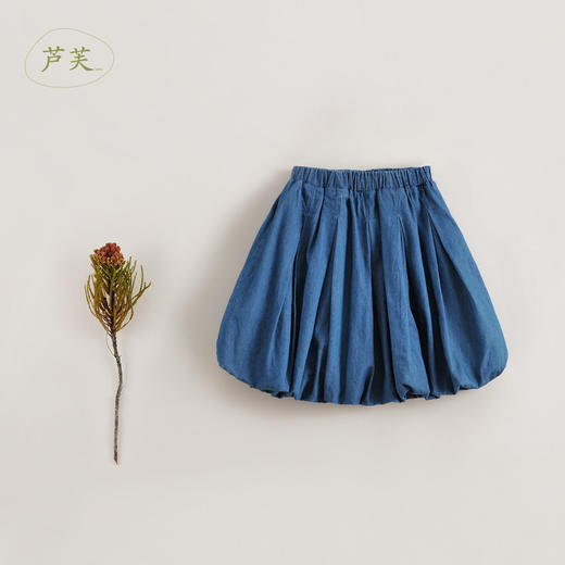 【马克珍妮 芦芙】春夏新款 女童花苞廓形牛仔半身裙230616 商品图1