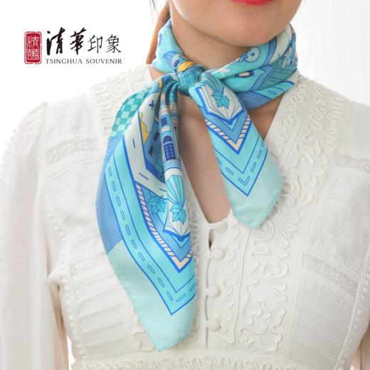 巍然吾校 清华桑蚕丝方丝巾（中） 商品图1