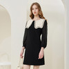 QE85A斯尔丽瑟俪2023春新款娃娃领灯笼袖小黑裙连衣裙 商品缩略图2
