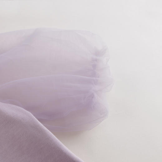 【马克珍妮 芦芙】夏季新款 女童网纱泡泡袖纯棉T恤230355 商品图4