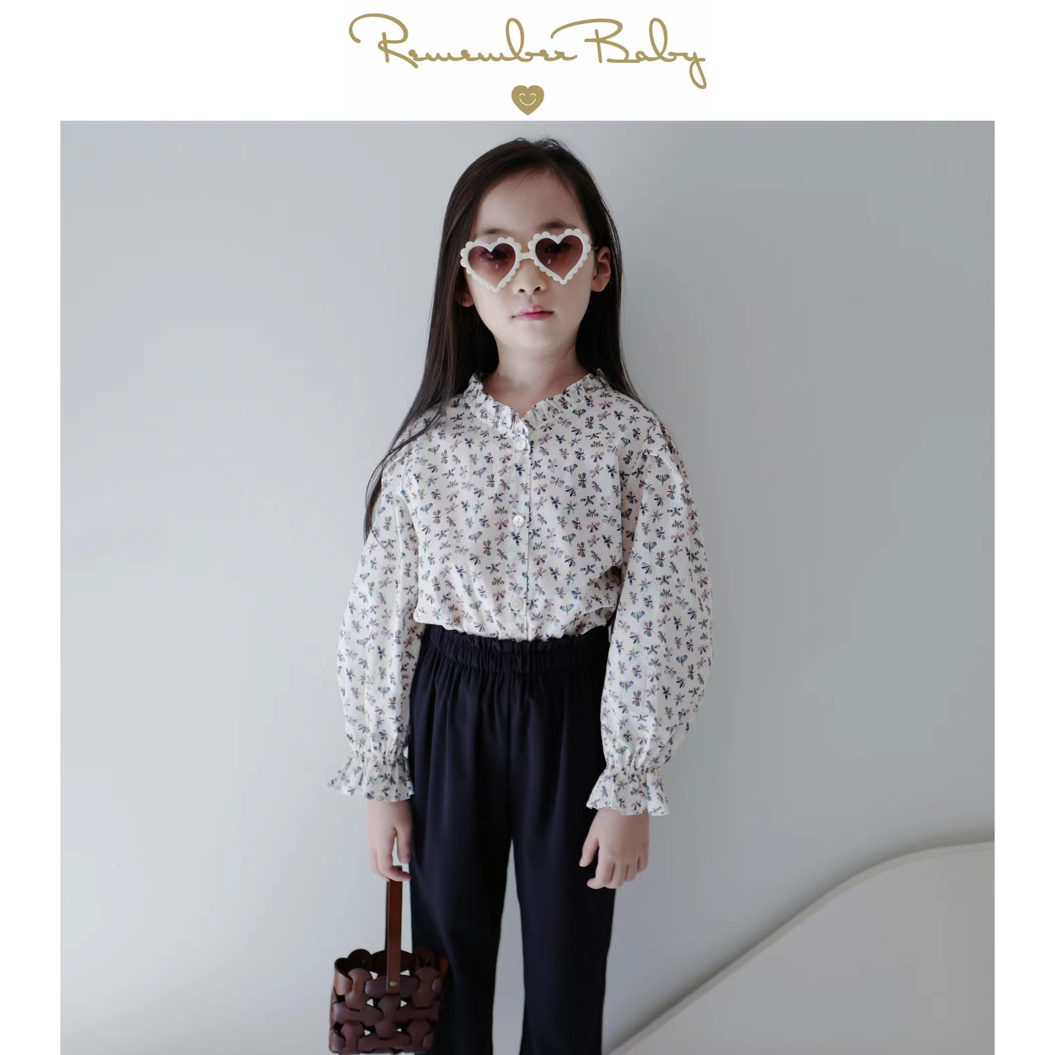 现货 / FLIP FLAP FLY & BERLIN | 英国百年品牌LIBERTY面料制 春日小蝴蝶衬衣 / 进口面料制 法式时髦八分裤