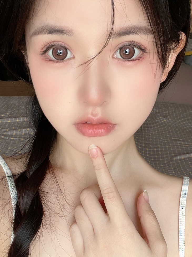 DORAGINA美瞳 年抛隐形眼镜 三文鱼14.5mm 1副/2片 左右度数可不同-VVCON美瞳商城16