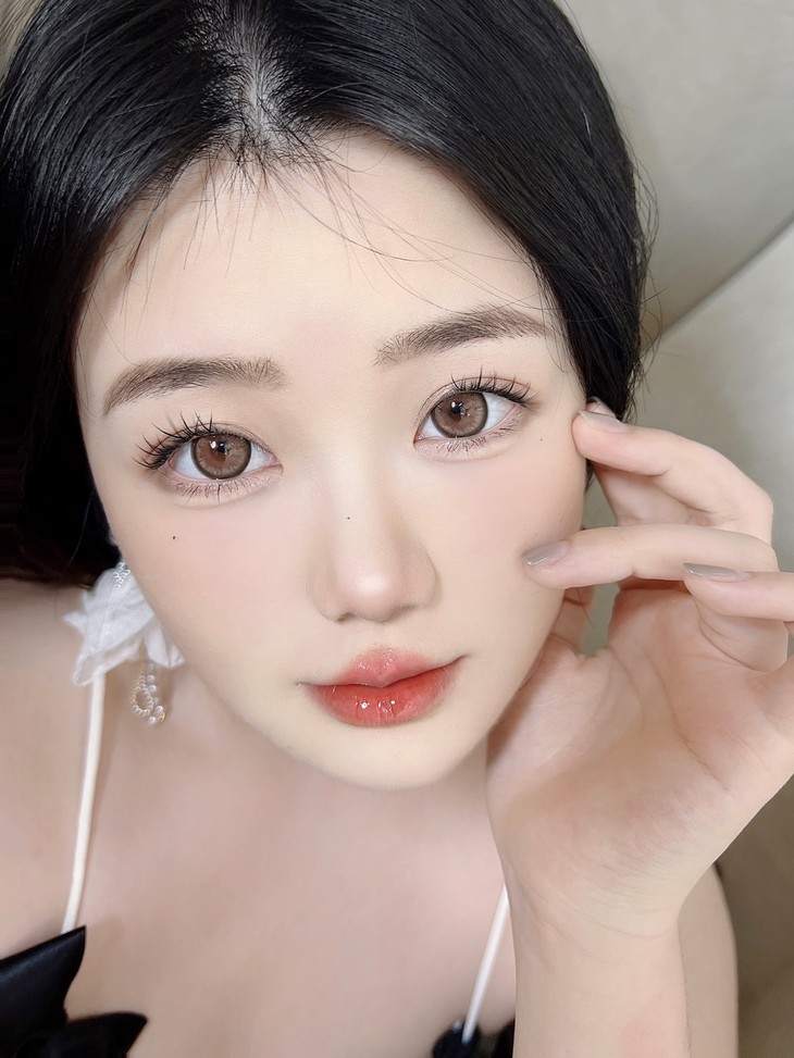 DORAGINA美瞳 年抛隐形眼镜 三文鱼14.5mm 1副/2片 左右度数可不同-VVCON美瞳商城20