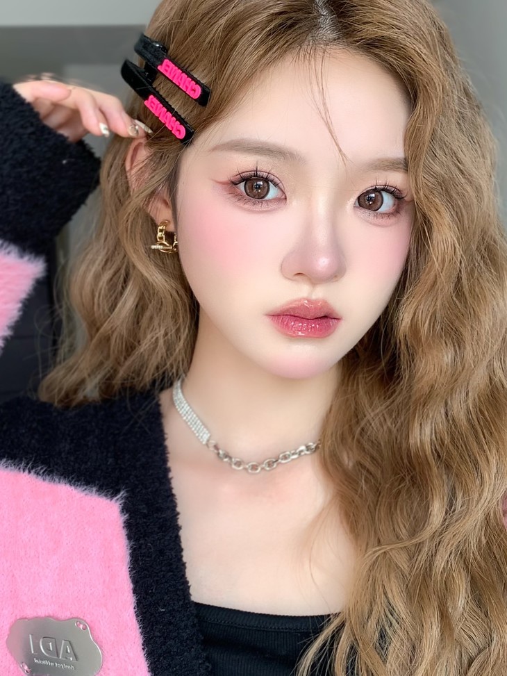 DORAGINA美瞳 年抛隐形眼镜 三文鱼14.5mm 1副/2片 左右度数可不同-VVCON美瞳商城15