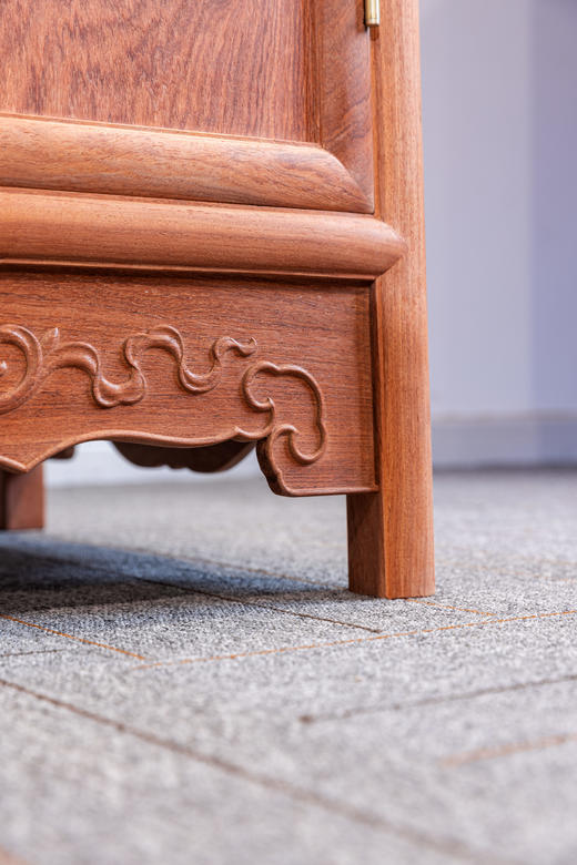 红桥红  家具严选  缅甸花梨（大果紫檀）  【183 攒万字纹 圆角柜】 商品图7