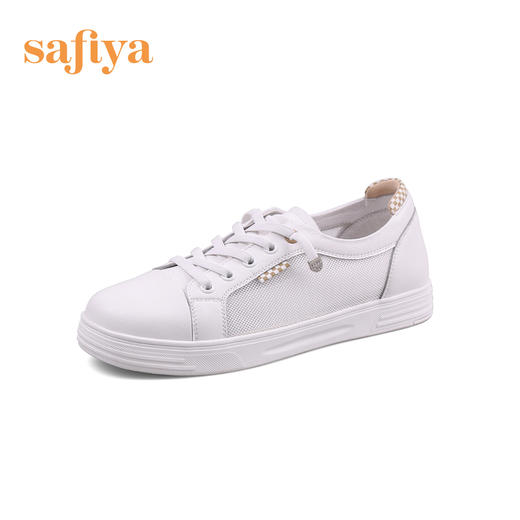 Safiya/索菲娅 春夏一脚蹬2023年春季新款网面透气平底百搭休闲鞋 SF31112059 商品图9