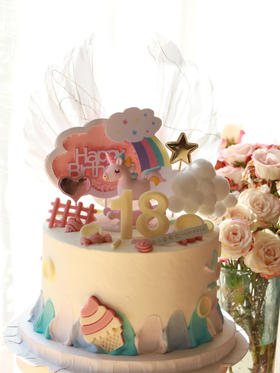 粉色系独角小马