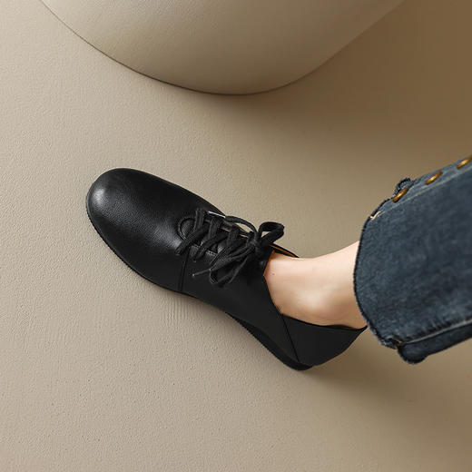 纯色深口乐福鞋，柔软到爆的真皮小白鞋HB-3001 商品图10