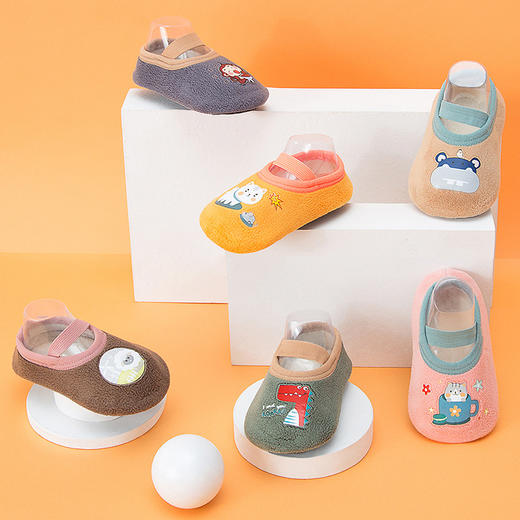 宝宝地板袜新生婴儿童男女学步鞋袜子加绒秋冬厚款室内隔凉防滑 商品图1