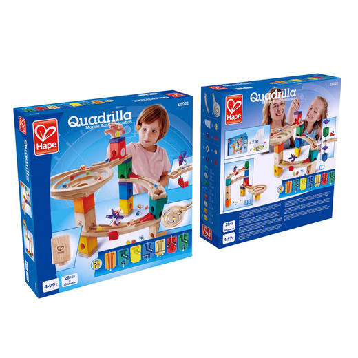 Hape夸得瑞拉城堡轨道滚珠滑道积木迷宫木质男孩女孩益智玩具 商品图9