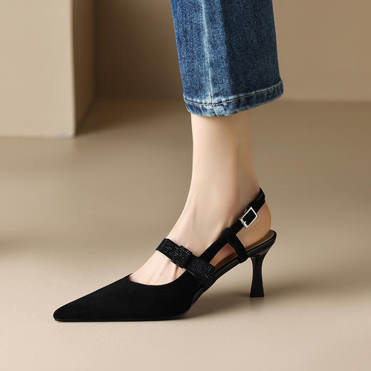 性感百搭，轻奢高品质名媛后空单鞋DB-M5573 商品图1