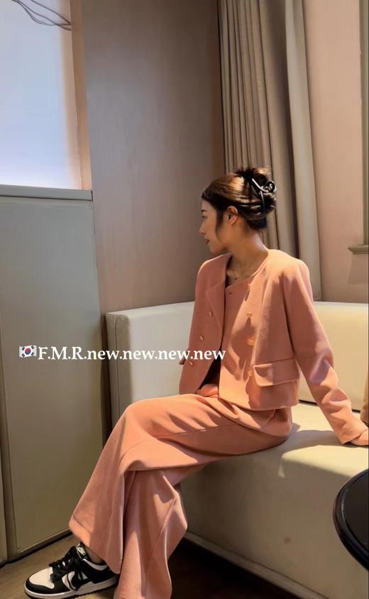 {爆款捡漏}【YW】无忧购春季闺蜜款小香风圆领双排扣灯芯绒高腰宽松直筒长裤两件套装3020(2.9截单后7天发货）25年清仓捡漏 商品图5