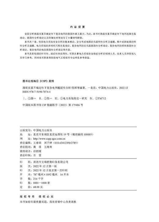 源荷双重不确定性下复杂电网脆弱性分析 商品图3