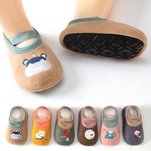 宝宝地板袜新生婴儿童男女学步鞋袜子加绒秋冬厚款室内隔凉防滑 商品图3