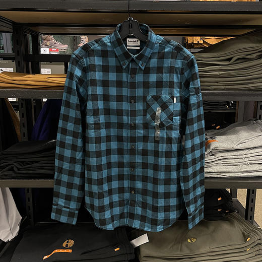  Timberland/添柏岚 男格子厚款纯棉长袖衬衫 商品图2