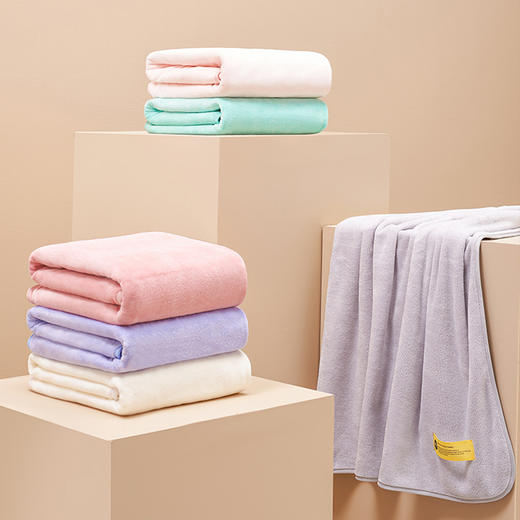 【柔软亲肤 透气速干】日本mikinai浴巾 手感绵密松软 大尺寸 薄厚适中 商品图0