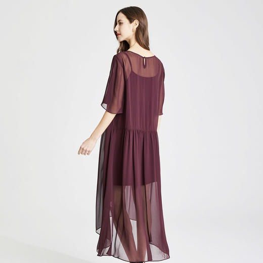 RF8B9斯尔丽2021年春季上新气质淑女珠片花连衣裙 商品图0