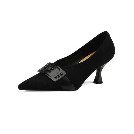 舒适百搭，尖头真皮中口高跟单鞋DB-M5565 商品图14