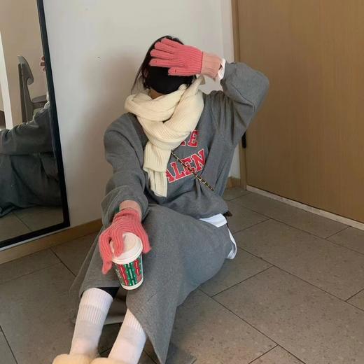 {爆款捡漏}【YW】无忧购春季闺蜜款韩系甜美风字母印花卫衣+半身裙套装99371(2.9截单后7天发货)25年清仓捡漏 商品图7