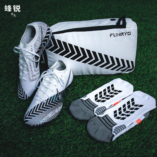 蜂锐FUNRY基础款足球袜男中筒加厚吸汗防滑减震跑步训练袜子 商品图2