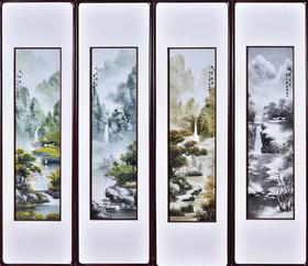 原创现代作品春夏秋冬四条屏