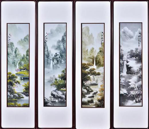 原创现代作品春夏秋冬四条屏 商品图0