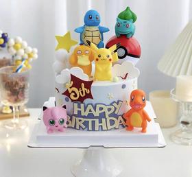 翻糖数字  神奇宝贝一鲜奶动物奶油蛋糕