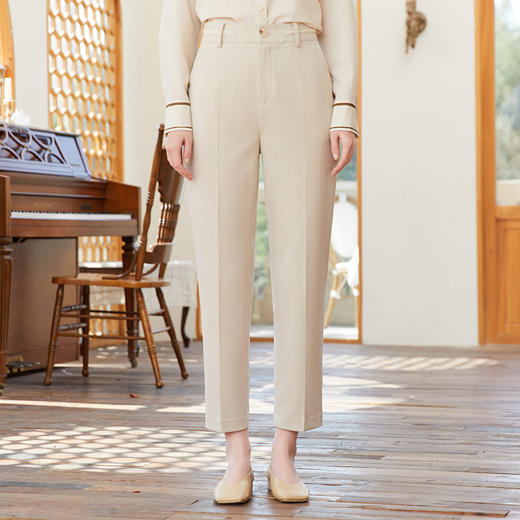 Famecoco范可儿工作西裤女职业直筒春秋款垂感高腰显瘦正装裤 商品图0